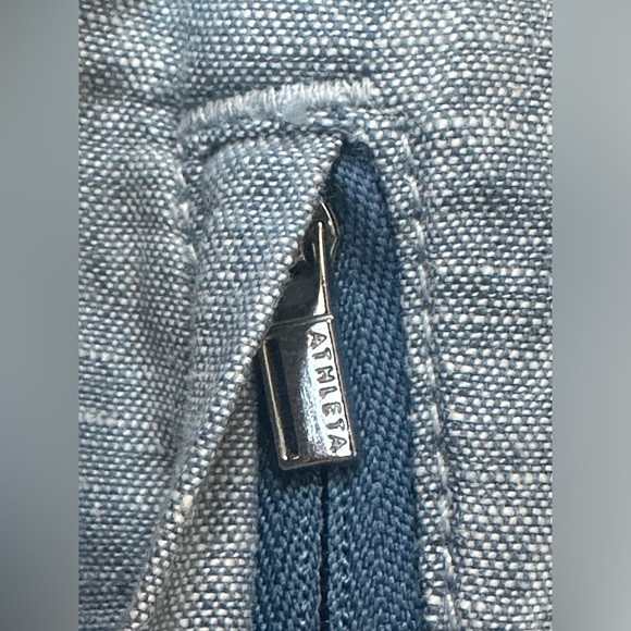 Athleta Retreat 100% Linen Joggers in Light Blue - Picture 6 of 10